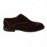 Scarpe derby borchiate Marsala pelle scamosciata marrone - EU43/US10
