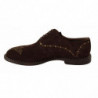 Scarpe derby borchiate Marsala pelle scamosciata marrone - EU43/US10