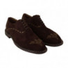Scarpe derby borchiate Marsala pelle scamosciata marrone - EU43/US10
