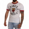 T-shirt bianca in cotone con stampa Kings Angels - IT44 - XS