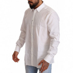 Camicia MARTINI da uomo slim fit in cotone bianco - IT44 - 3XL