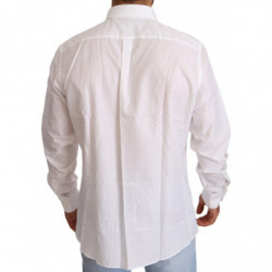 Camicia MARTINI da uomo slim fit in cotone bianco - IT44 - 3XL