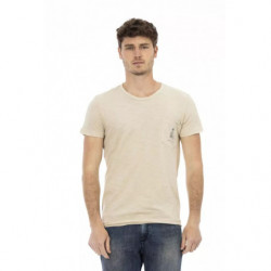 Maglietta in cotone beige - L