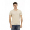 Maglietta in cotone beige - L