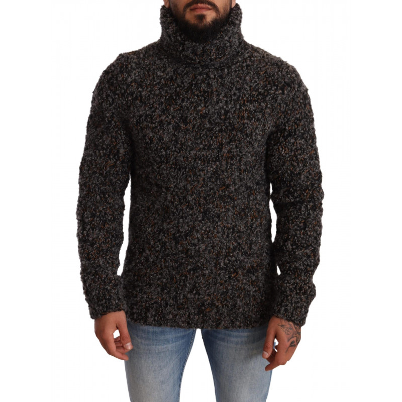 Maglione pullover dolcevita in misto lana grigia - IT46 - S