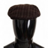 Cappello in lana Capello da uomo con strisce marroni - 57CM-M