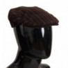 Cappello in lana Capello da uomo con strisce marroni - 57CM-M