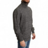 Maglione pullover in cashmere grigio con collo alto - IT48 - M