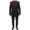 Abito slim fit doppiopetto a righe nere - IT54 - XL