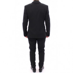 Abito slim fit doppiopetto a righe nere - IT54 - XL