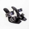 Sandali neri con fibbia con tacco - EU36/US6