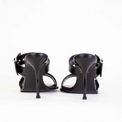 Sandali neri con fibbia con tacco - EU36/US6