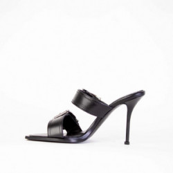 Sandali neri con fibbia con tacco - EU36/US6