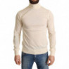 Maglione pullover a collo alto in cashmere color crema - IT44 - XS