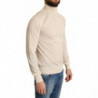Maglione pullover a collo alto in cashmere color crema - IT44 - XS