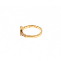 Anello in oro 925 con croce trasparente CZ - EU54 - US7