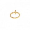 Anello in oro 925 con croce trasparente CZ - EU54 - US7