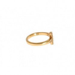 Anello in oro 925 con croce trasparente CZ - EU54 - US7
