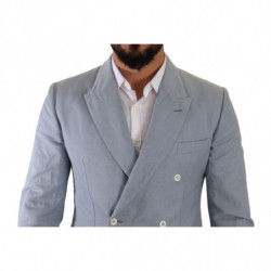 Giacca da giacca slim fit in lino di cotone blu - IT50 - L