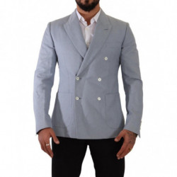 Giacca da giacca slim fit in lino di cotone blu - IT50 - L