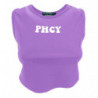 Top e T-shirt in poliammide viola - L
