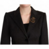Giacca applicazioni stemma lana grigia cashmere - IT36 - XS