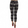 Pantaloni capri skinny con stampa ananas neri - IT42-M