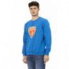 Maglione in cotone blu - XL