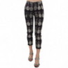 Pantaloni capri skinny con stampa ananas neri - IT40-S