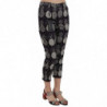 Pantaloni capri skinny con stampa ananas neri - IT40-S