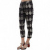 Pantaloni capri skinny con stampa ananas neri - IT40-S