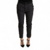 Pantaloni skinny in cotone skinny a vita media grigi - W28