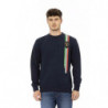 Maglione in cotone blu - L