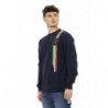Maglione in cotone blu - L