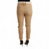 Pantaloni skinny elasticizzati slim fit a vita media beige - W26