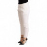Pantaloni skinny elasticizzati cotone skinny vita media bianchi - W26