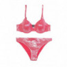 Bikini triangolo con ferretto in lurex rosa - S - 40