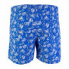 Pantaloncini da bagno con stampa foglie blu - L