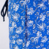 Pantaloncini da bagno con stampa foglie blu - L