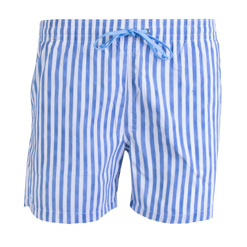 Pantaloncini da bagno a righe blu - 3XL
