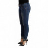 Pantaloni jeans skinny in denim blu lavato a vita bassa - W26