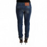 Pantaloni jeans skinny in denim blu lavato a vita bassa - W26