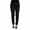 Pantaloni skinny in denim a vita bassa lavati blu - W26