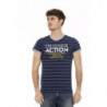 Maglietta in cotone blu - L
