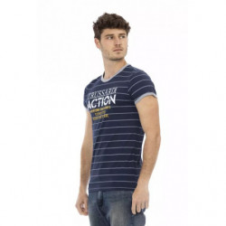 Maglietta in cotone blu - L