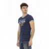 Maglietta in cotone blu - L