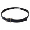 Cintura fibbia metallo tono argento pelle vitello blu - 80 CM / 32