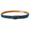 Cintura fibbia metallo DG argento pelle velluto blu - 90 CM / 36 IN