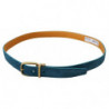 Cintura fibbia metallo DG argento pelle velluto blu - 90 CM / 36 IN