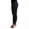 Pantaloni skinny in denim a vita bassa lavati blu - W26